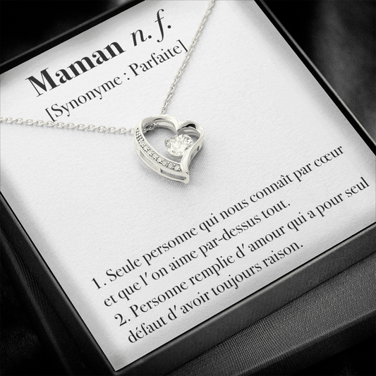 Définition d'une Maman - Collier Amour Eternel