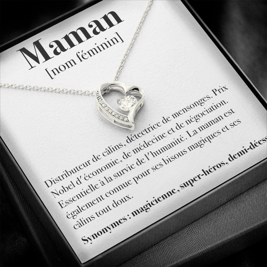 Maman Définition - Collier Amour Eternel
