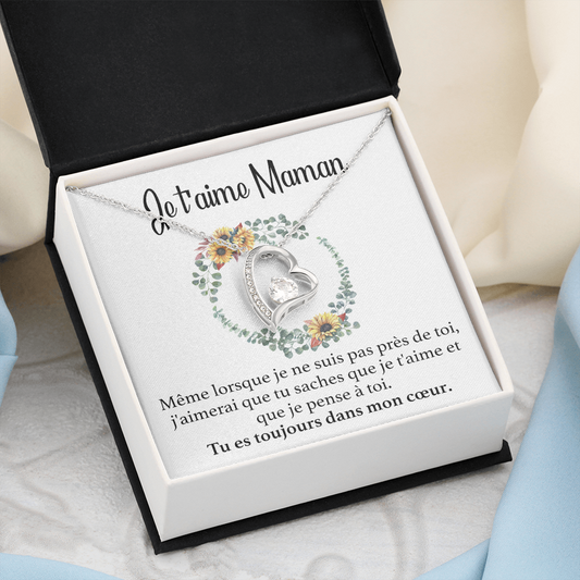 Collier Je t'aime Maman - Collier Amour Eternel